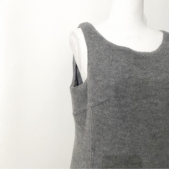 IRIS SETLAKWE GREY 100% WOOL SLEEVELESS MIDI DRESS - 8 - Picture 4 of 8